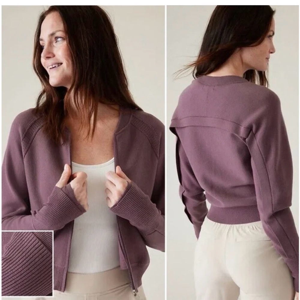 Athleta Bomber Sweater Jacket